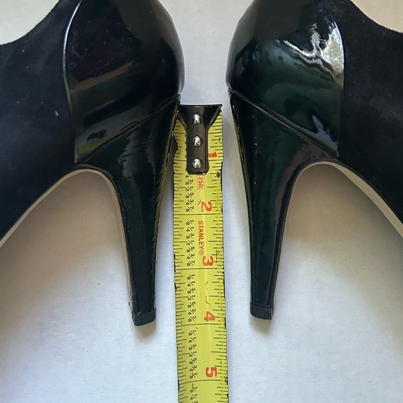 Franco Sarto Black Patent Leather and Suede Mary Jane Heels Women’s Size 8 - Picture 6 of 6